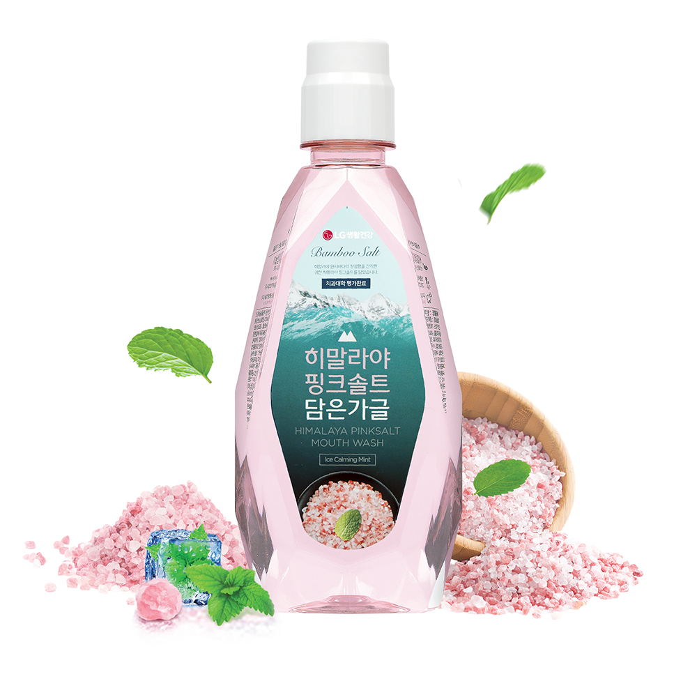 Nước súc miệng Bamboo Salt Himalaya Pink Salt Ice Calming Mint  760ml